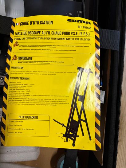 EDMA Table de découpe au fil à chaud pour...