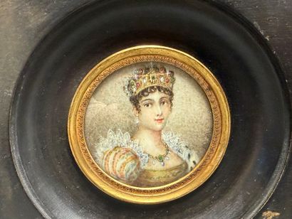 Portraits de femmes. 
Trois miniatures début...