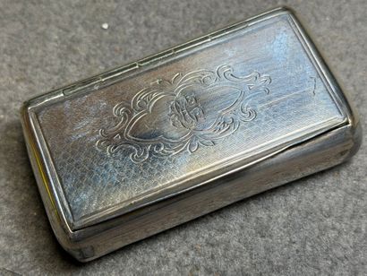 Tabatière en argent. 
Poinçon minerve 925°/00....