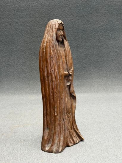Vierge. 
Statuette en bois sculpté.
H. :33...