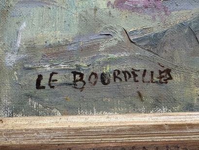 Hervé LE BOURDELLES (1928-1986) 
Le marché...