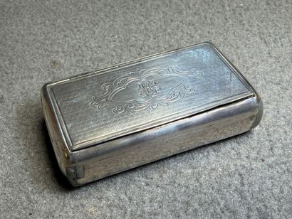 Tabatière en argent. 
Poinçon minerve 925°/00....