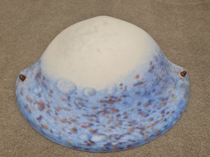 Paire d'appliques verre Marmoréen