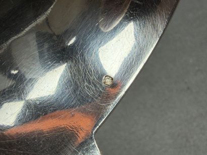 Louche en argent. 
L. :33 cm. 
Poids: 265...