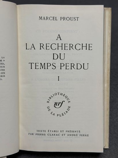 Collection de la Pléiade NRF : Marcel Proust....