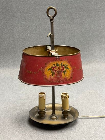 Petite lampe bouillotte à deux lumières en...