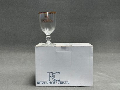 CAROLUS: Lot de six verres à bière en carton....