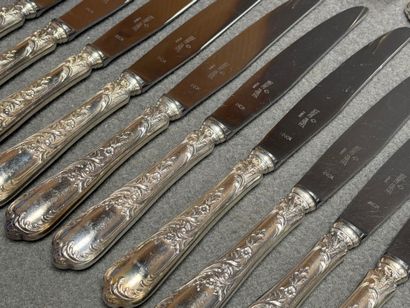 RAVINET DENFERT - Partie de ménagère en métal...
