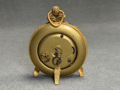 LANCEL, réveil de table en bronze . H. :11...