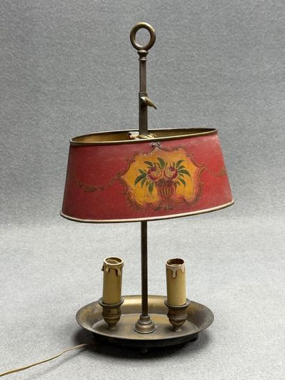 Petite lampe bouillotte à deux lumières en...