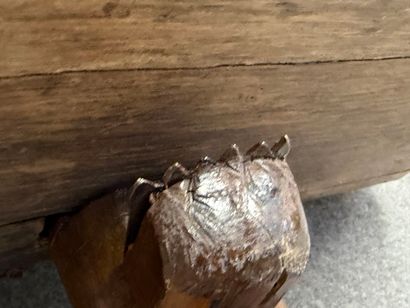 Support rustique, avec grattoir coupant au...