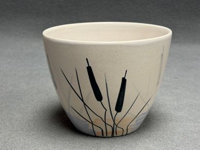 Paul MILET Sèvres. 
Cache-pot en céramique...