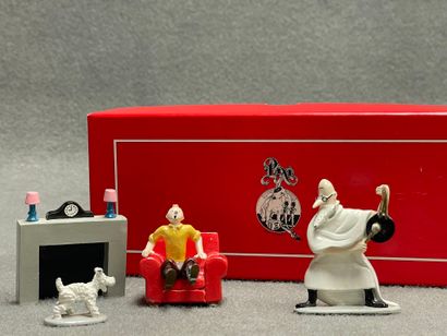 Collection Pixi-Tintin. 
4 figurines en métal...