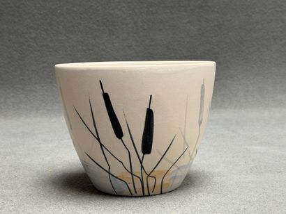 Paul MILET Sèvres. 
Cache-pot en céramique...