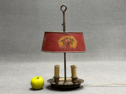 Petite lampe bouillotte à deux lumières en...