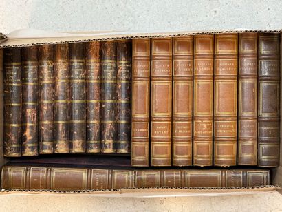 Carton de volumes reliés XIX°
Lamartine,...
