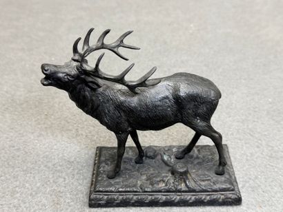 A.K. KORNILUK (XX) d'après. 
Cerf bramant.
Sujet...