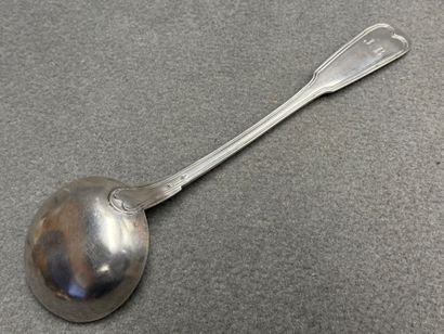 Louche en argent, modèle filet, 925°/00
Poinçon...