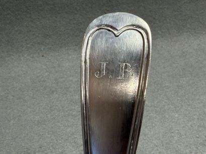 Louche en argent, modèle filet, 925°/00
Poinçon...