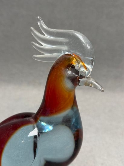 Paire de coqs en verre de venise
H: 25 c...