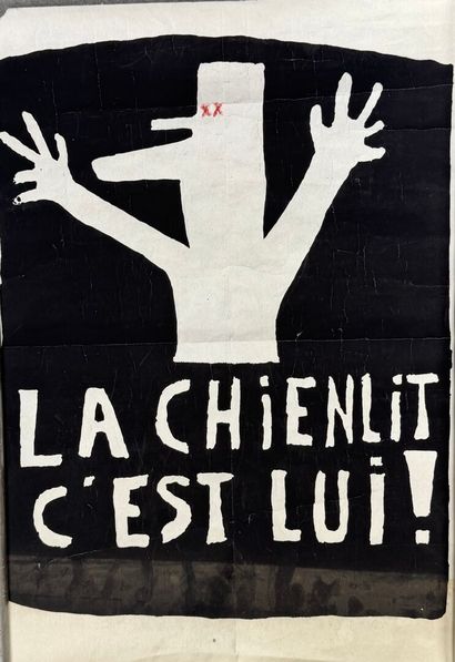 Lot de 10 affiches 1968. 
49 x 32 cm, 50...