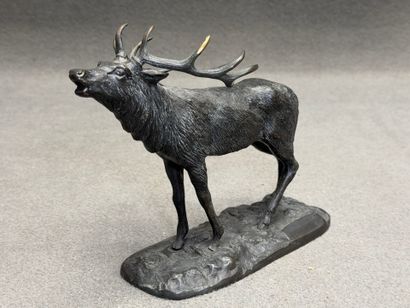 KORNILUK (XXe) d'après - 
Cerf bramant
Epreuve...