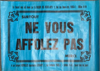 Lot de 10 affiches 1968. 
49 x 32 cm, 50...