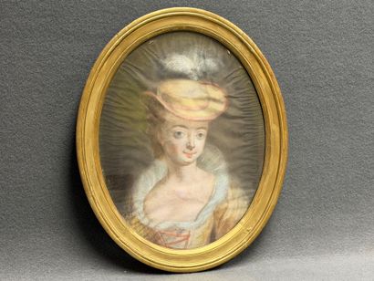 Ecole Française fin XVIII°
Portrait de femme...