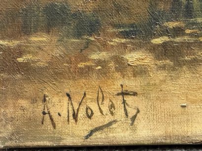 Albert NOLET (XIX°) ? 
Paysage. 
huile sur...