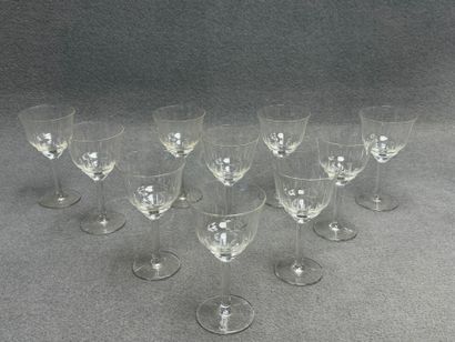 Partie de service de verres: 
-10 verres...