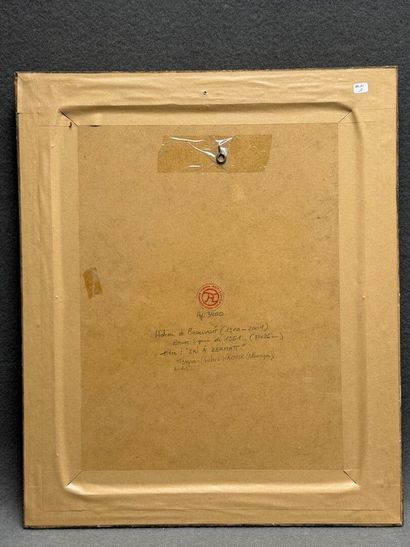 Hélène de BEAUVOIR (1910-2001) - 
Ski à Zermatt
Encre...