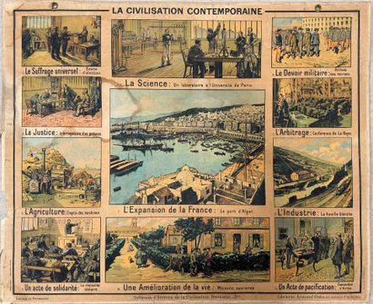 Cinq panneaux éducatifs sur carton resto-verso:...