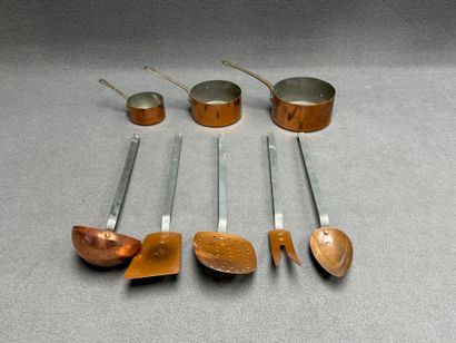 Ensemble de cuivres de cuisine:
- Serie de...