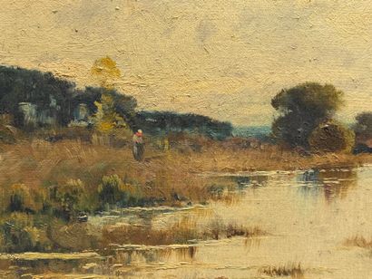 Albert NOLET (XIX°) ? 
Paysage. 
huile sur...