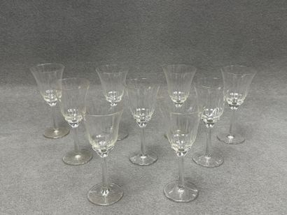 Partie de service de verres: 
-10 verres...