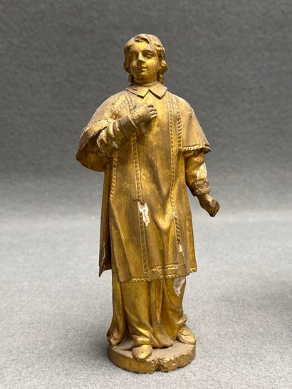 Lot de bois sculptés comprenant: 
Religieux,...