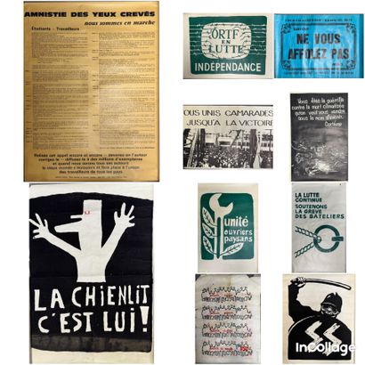 Lot de 10 affiches 1968. 
49 x 32 cm, 50...