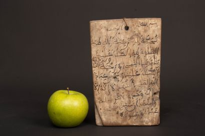 Small Koranic learning tablet in monoxide...