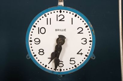 BRILLIÉ
Workshop wall clock in painted sheet...