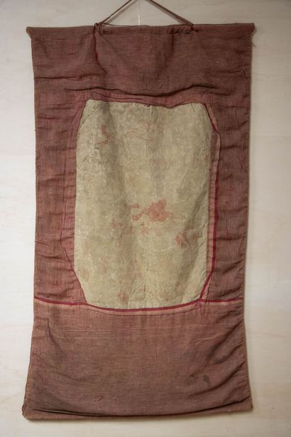 TIBET 
Thangka painted in gouache on fabric...