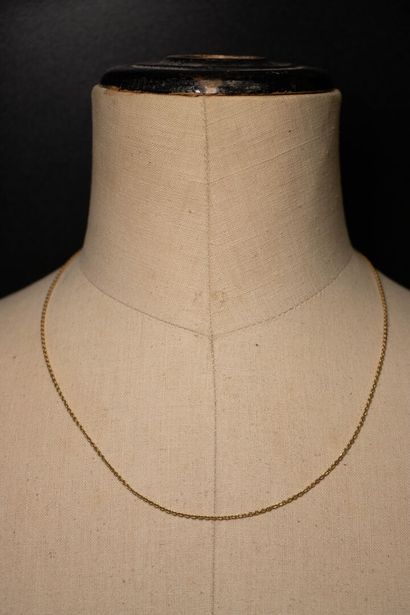 Gold chain.
750°/00 gold. 
Length: 50 cm
weight:...