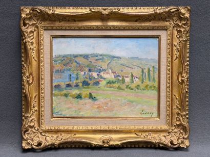 Abel LAUVRAY (1870-1950) - 
Edge of the Seine
Oil...