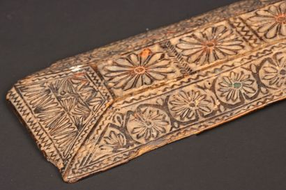 NEPAL 
Wooden prayer book plates, finely...