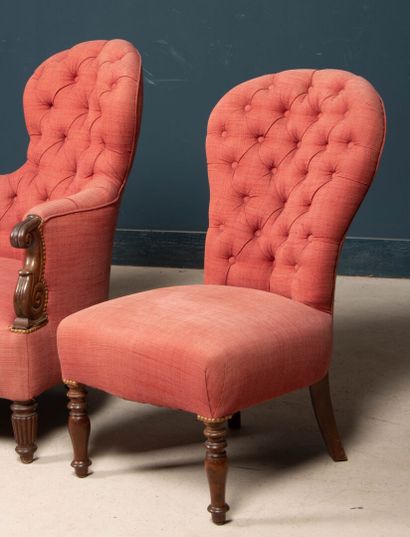 Sofa and two armchairs, upholstered.
Napoleon...
