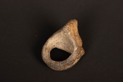 Rare anthropomorphic terracotta ring, the...