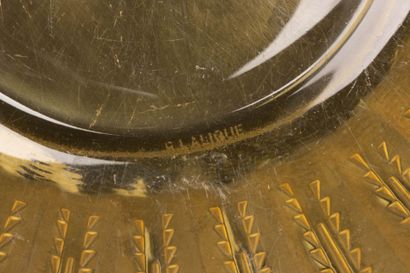 René LALIQUE (1860-1945) 
Assiette jaune...