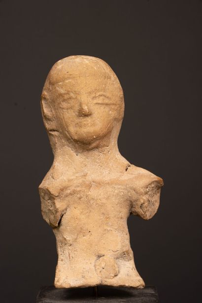 Terracotta pillar figure of a goddess, possibly...
