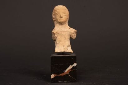 Terracotta pillar figure of a goddess, possibly...