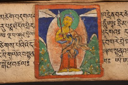TIBET 
Prayer book, the sutras are written...