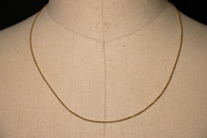 Gold chain.
750°/00 gold. 
Length: 50 cm
weight:...